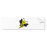 angry bee icon bumper stickers
