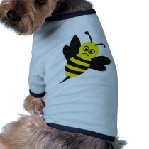 angry bee icon doggie tee shirt