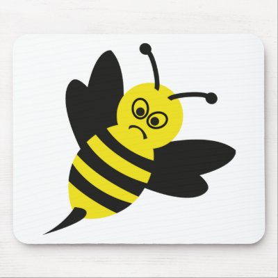 angry bee icon mousepads by TomaniacLines