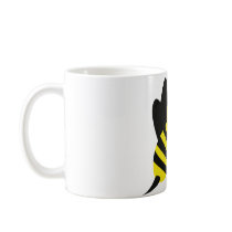 angry bee icon coffee mug