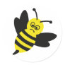 angry bee icon sticker