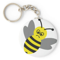angry bee key chains
