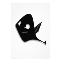Angry Black Fish Cartoon Announcements