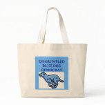 angry blue dog democrat tote bags