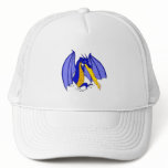 Angry Blue Fire Breather hats
