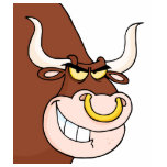 Angry Bull Head Looking t-shirts