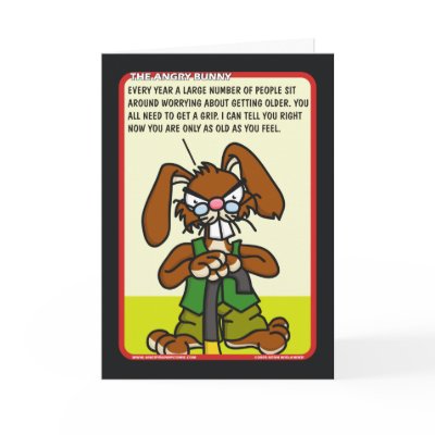 Angry Bunny Birthday Card 1 by wislander
