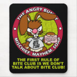 Angry Bunny Bite Club Mousepad