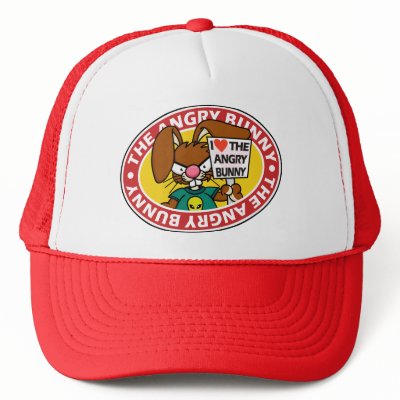 Angry Bunny Love Hat by wislander