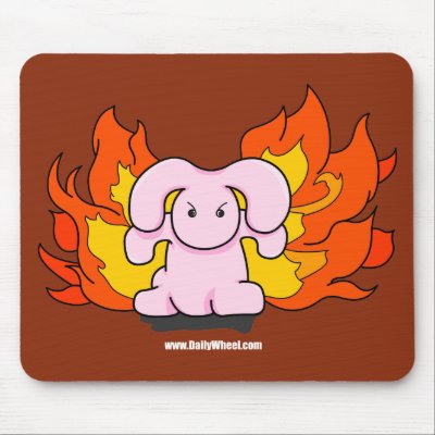 Angry Bunny Mousepad by DeadlyCute