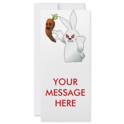 Angry Bunny Full Color Rack Card by original_designs