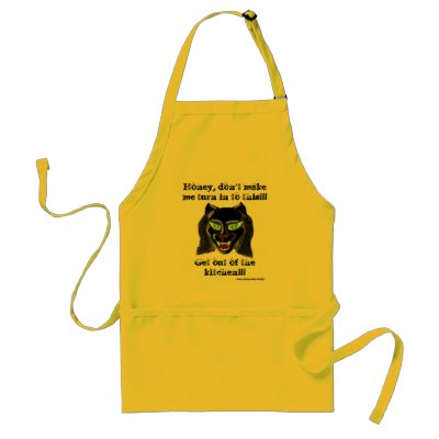Angry cat funny apron by vitaliy