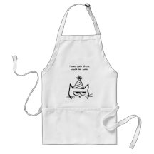 Angry Cat Hates Birthdays Aprons