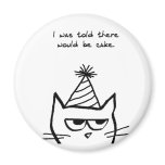 Angry Cat Hates Birthdays Refrigerator Magnet