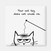 Angry Cat is not amused Fridge Magnets