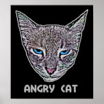 Angry Cat Poster