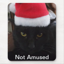 Angry Christmas Cat Mousepad