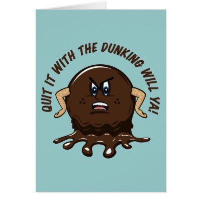 Angry Cookie Greetings Card by Iantos_Place