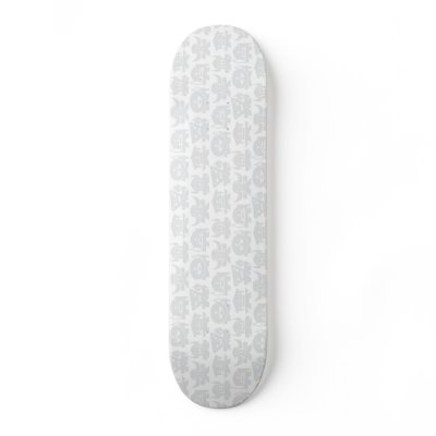 Angry Crew - White no stencil Skate Board by angryassociates