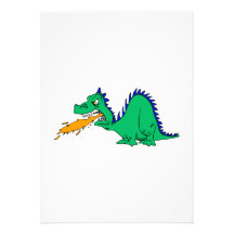 Angry Cute Dragon Invites