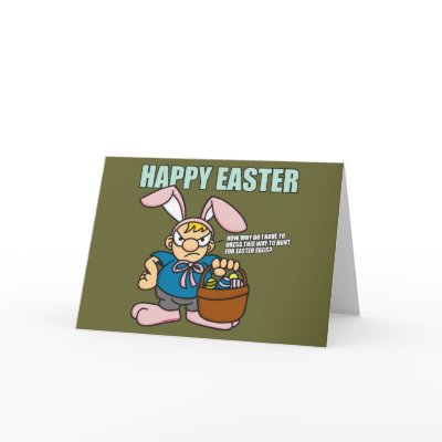 Angry Easter Boy Card by wislander