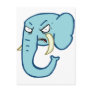 Angry Elephant Post Card