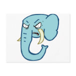 Angry Elephant Postcard