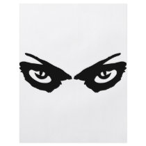 angry eyes icon full color flyer