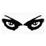 angry eyes icon personalized photo card