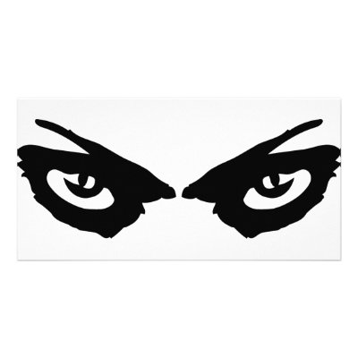 angry eyes icon personalized photo card by topshirt