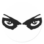 angry eyes icon round stickers