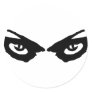 angry eyes icon round stickers