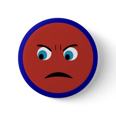 Angry Face Buttons by QuipsNQuotes