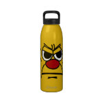 Angry Face: I hate working mandatory overtime Water Bottles