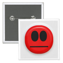 angry face pinback buttons