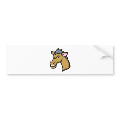 Angry Fierce Cartoon Horse by graphicdesigner