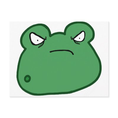 Angry Frog Postcard by angryanimals