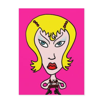 Angry Girl Post Card by ranzangel