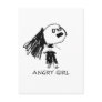 Angry Girl Post Card