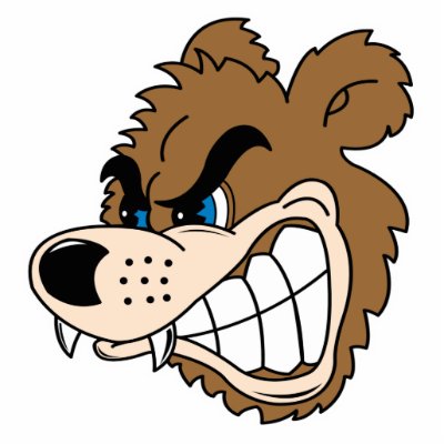angry growling bear face photo cut out by doonidesignsanimals