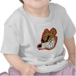 angry growling bear face tee shirts