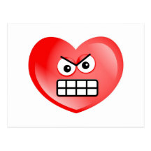 Angry Heart Post Cards
