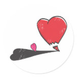 Angry Heart Round Sticker