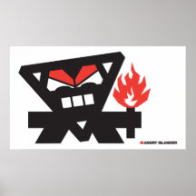 Angry Islander - black on light Posters