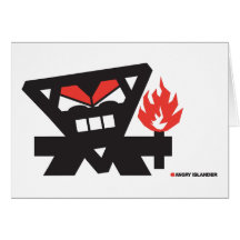 Angry Islander Greeting Card
