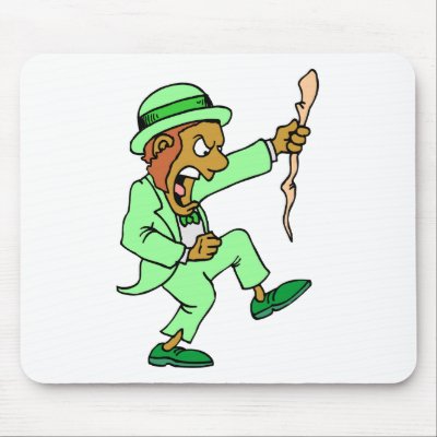Angry Leprechaun Mousemat by StPatricksDay_Gifts