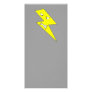 Angry Lightning. Yellow on Grey. Photo Card Template