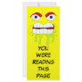 Angry Mad Face Bookmark Template Rack Card Template