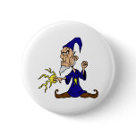 Angry Male Witch Pinback Buttons