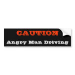 Angry Man Driving Bumper Sticker